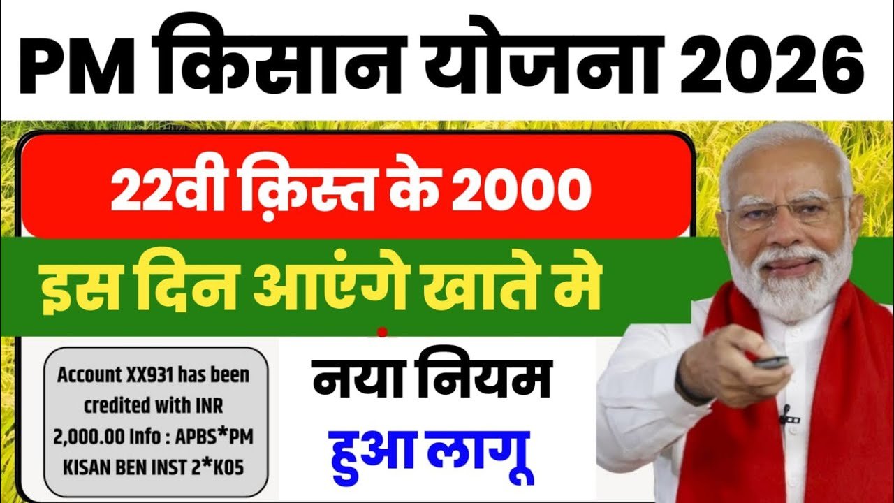 PM Kisan Yojana 22th Kist Final Date: सभी किसानों को इस दिन मिलेगा 22वीं किस्त के 2000 रूपये, यहां जाने पूरी जानकारी जल्दी ।